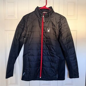 Spyder Black Jacket with Vibrant Red Accents